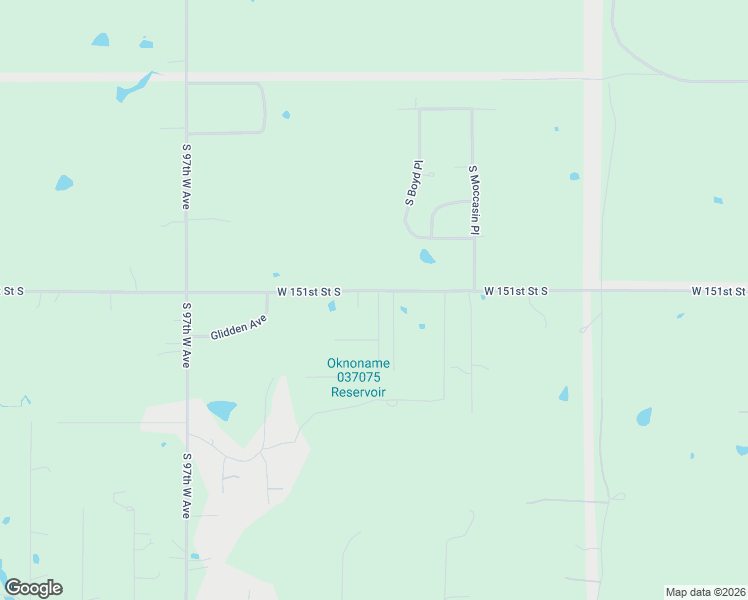 map of restaurants, bars, coffee shops, grocery stores, and more near 9032 West 151st Street South in Sapulpa