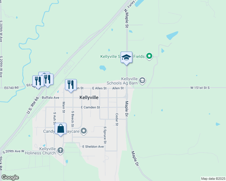 map of restaurants, bars, coffee shops, grocery stores, and more near 30 Cedar Street in Kellyville