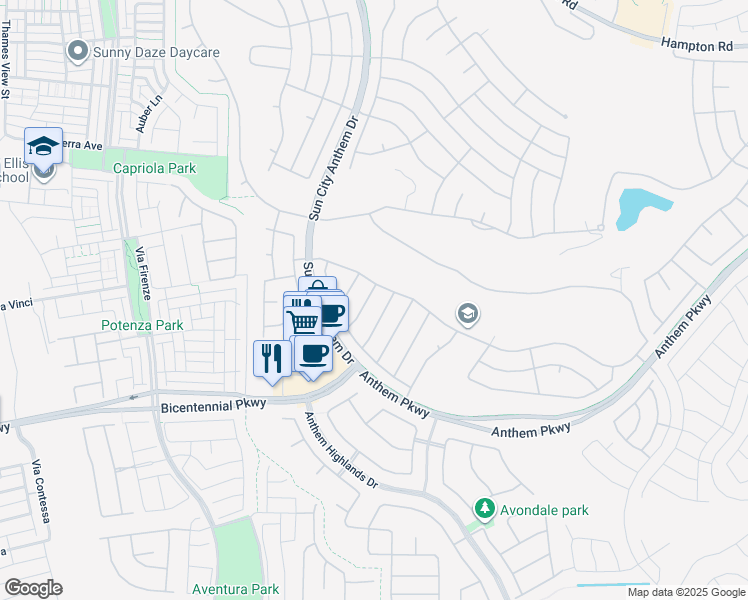 map of restaurants, bars, coffee shops, grocery stores, and more near 2312 Desert Fox Drive in Henderson