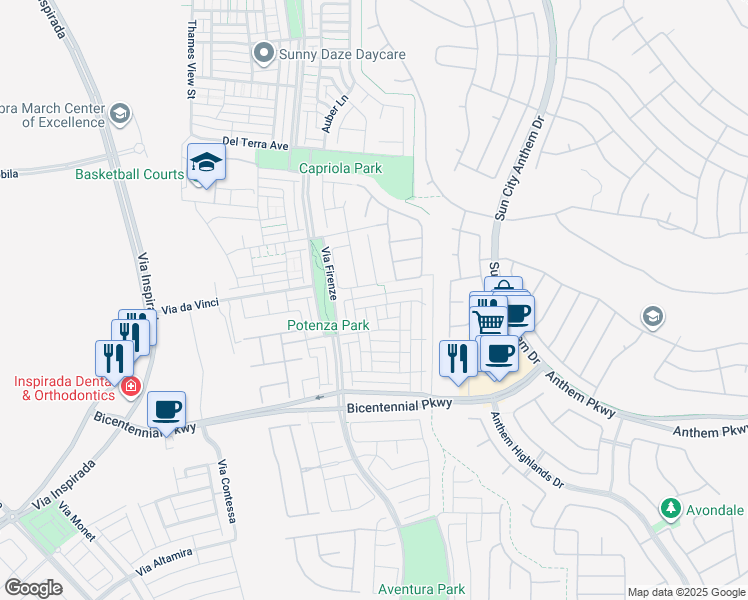 map of restaurants, bars, coffee shops, grocery stores, and more near 3048 Camino Largo Avenue in Henderson