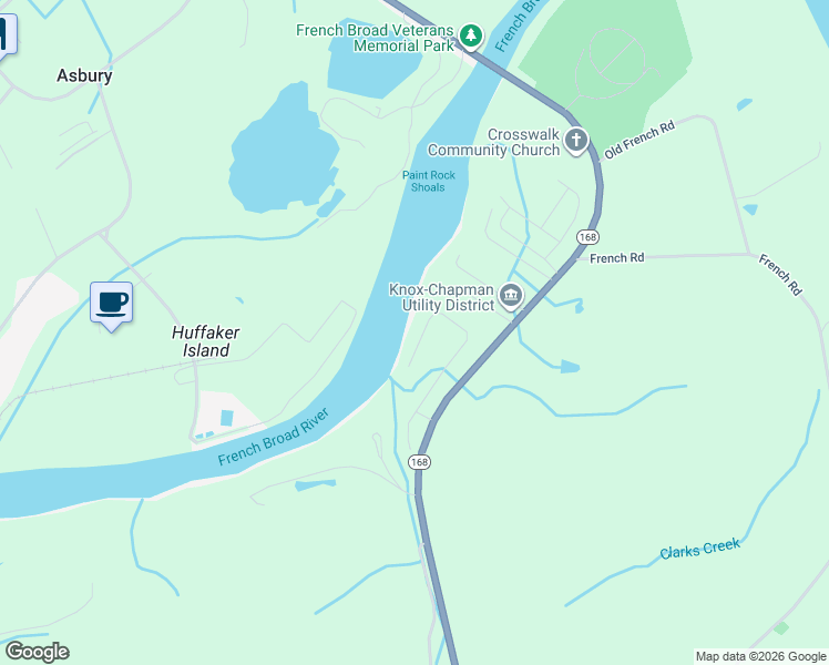 map of restaurants, bars, coffee shops, grocery stores, and more near 2005 Serene Cove Way in Knoxville