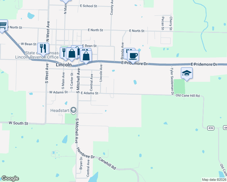 map of restaurants, bars, coffee shops, grocery stores, and more near 610 Valerie in Lincoln