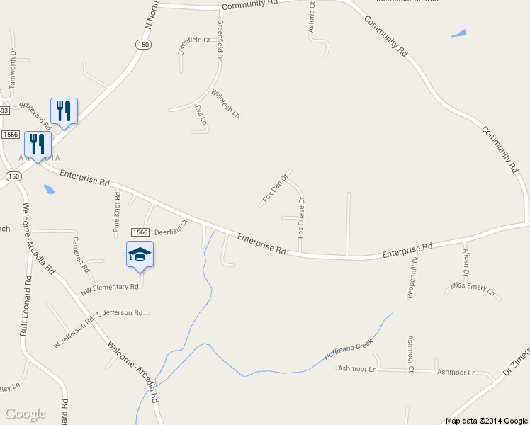 map of restaurants, bars, coffee shops, grocery stores, and more near 120 Fox Den Drive in Lexington