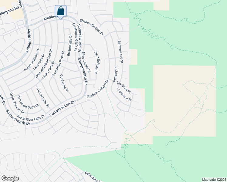 map of restaurants, bars, coffee shops, grocery stores, and more near 2308 Bensley Street in Henderson