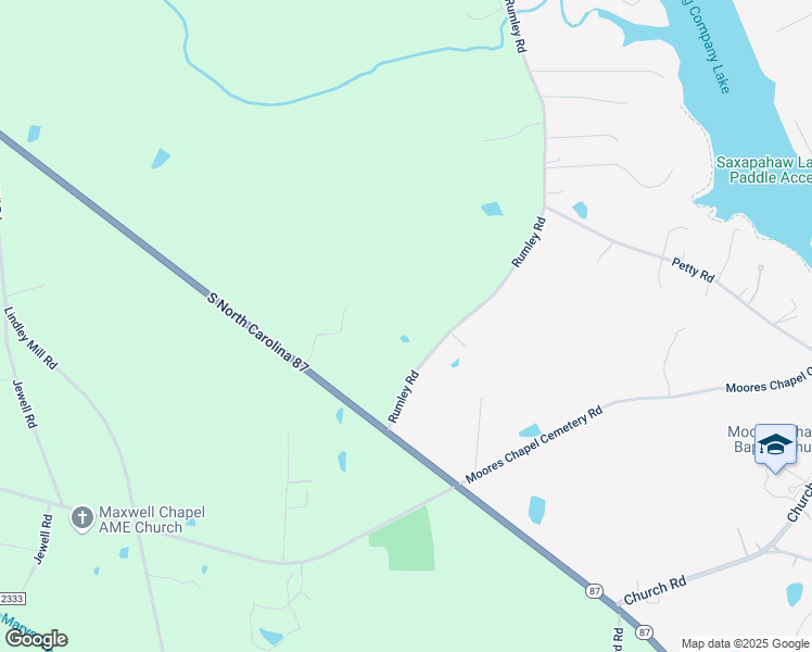 map of restaurants, bars, coffee shops, grocery stores, and more near 5983 Rumley Road in Graham