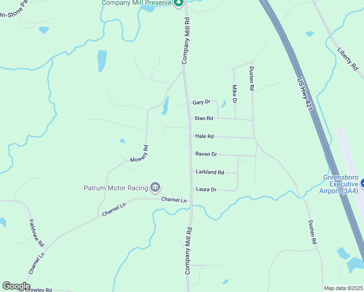 map of restaurants, bars, coffee shops, grocery stores, and more near 6702 Company Mill Road in Climax