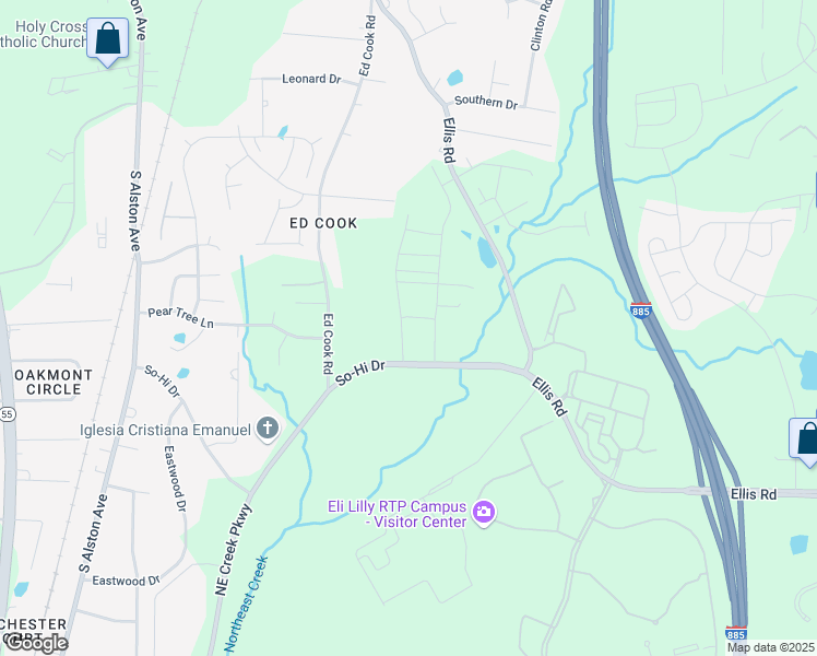 map of restaurants, bars, coffee shops, grocery stores, and more near 130 Zante Currant Road in Durham