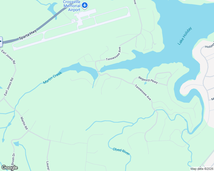 map of restaurants, bars, coffee shops, grocery stores, and more near 89 Cedar Ridge Lane in Crossville