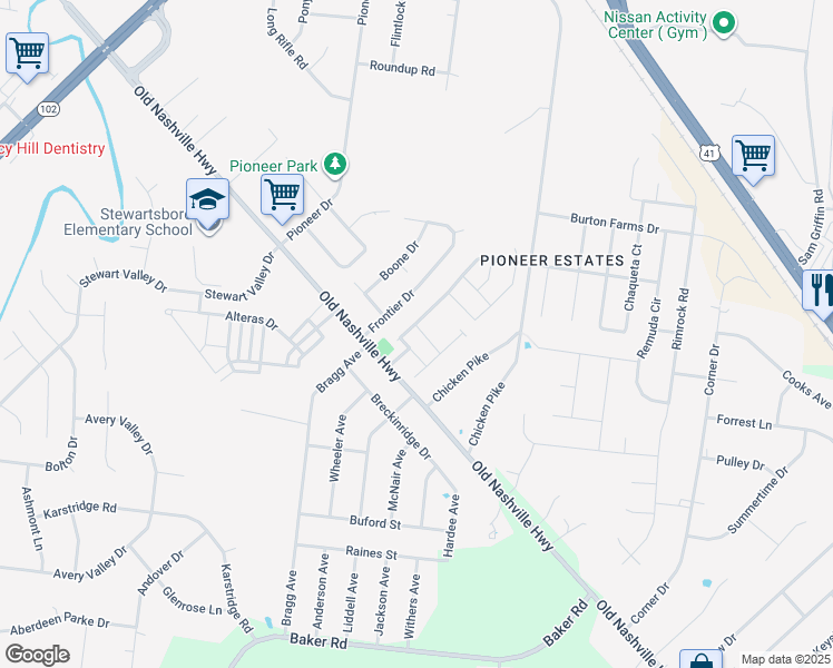 map of restaurants, bars, coffee shops, grocery stores, and more near 221 George Matthew Dr in Smyrna