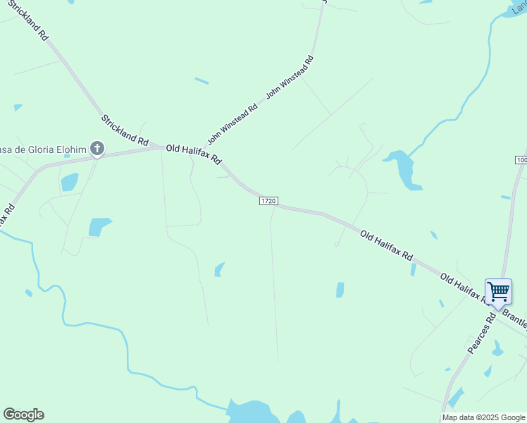 map of restaurants, bars, coffee shops, grocery stores, and more near 387 Old Halifax Road in Louisburg
