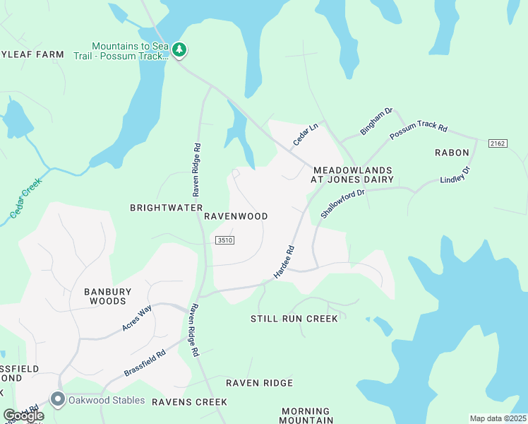 map of restaurants, bars, coffee shops, grocery stores, and more near 1640 Brook Run Drive in Raleigh