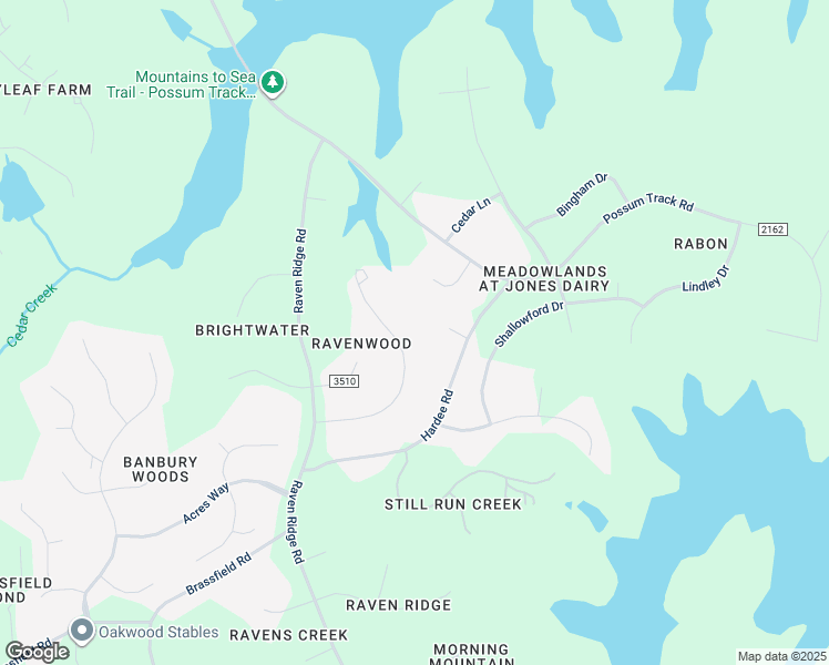 map of restaurants, bars, coffee shops, grocery stores, and more near 1640 Brook Run Drive in Raleigh