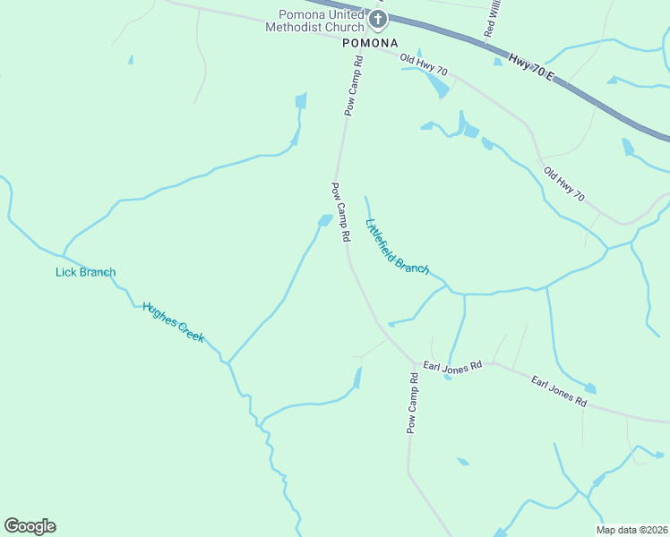 map of restaurants, bars, coffee shops, grocery stores, and more near 714 Pow Camp Road in Crossville