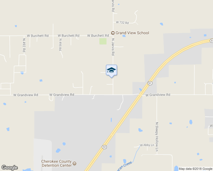 map of restaurants, bars, coffee shops, grocery stores, and more near 16901 West 737 Road in Tahlequah