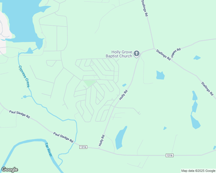 map of restaurants, bars, coffee shops, grocery stores, and more near 117 Okmulgee Drive in Spring Hope