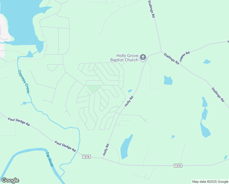 map of restaurants, bars, coffee shops, grocery stores, and more near 143 Okmulgee Drive in Spring Hope