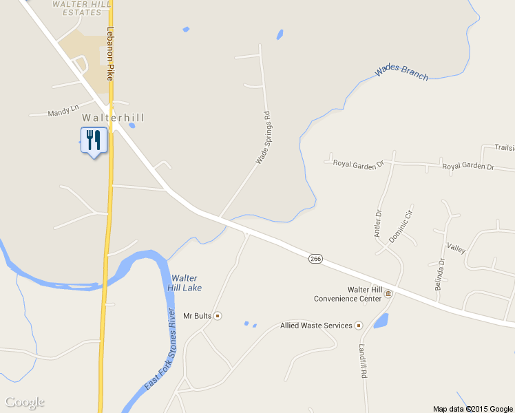 map of restaurants, bars, coffee shops, grocery stores, and more near 6310 Wade Springs Road in Murfreesboro
