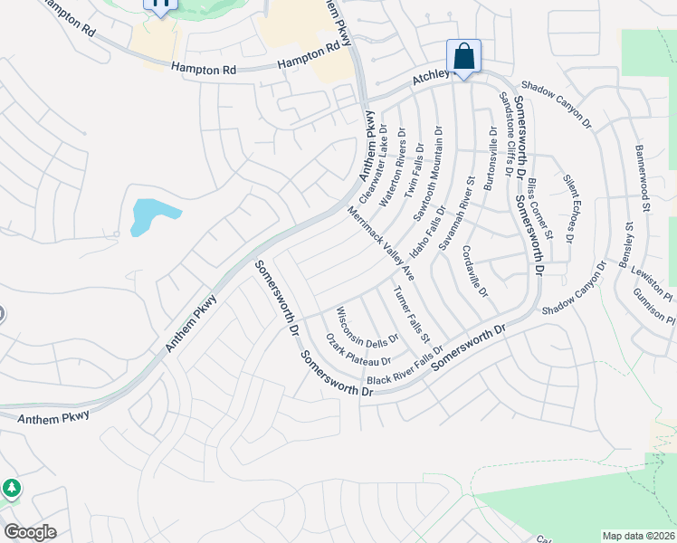 map of restaurants, bars, coffee shops, grocery stores, and more near 2211 Twin Falls Drive in Henderson