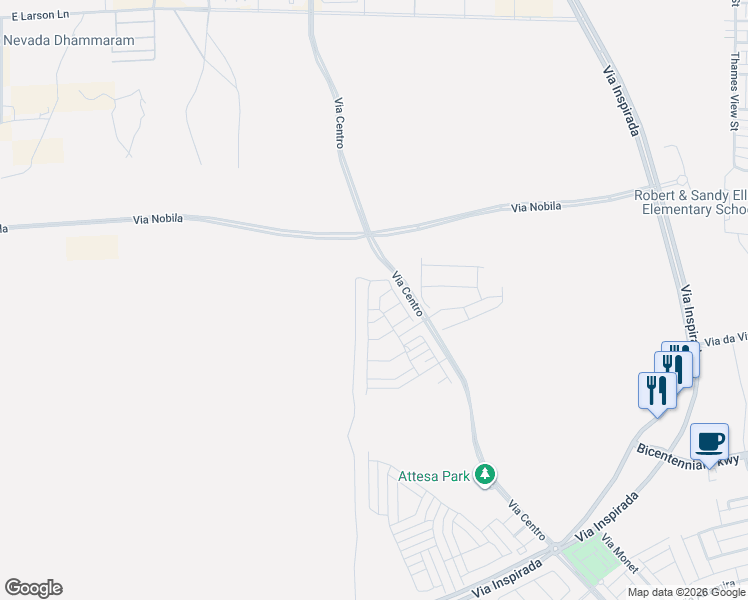 map of restaurants, bars, coffee shops, grocery stores, and more near 2282 Teatro Ave in Henderson