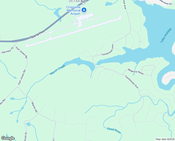 map of restaurants, bars, coffee shops, grocery stores, and more near 124 Quail Ridge Drive in Crossville