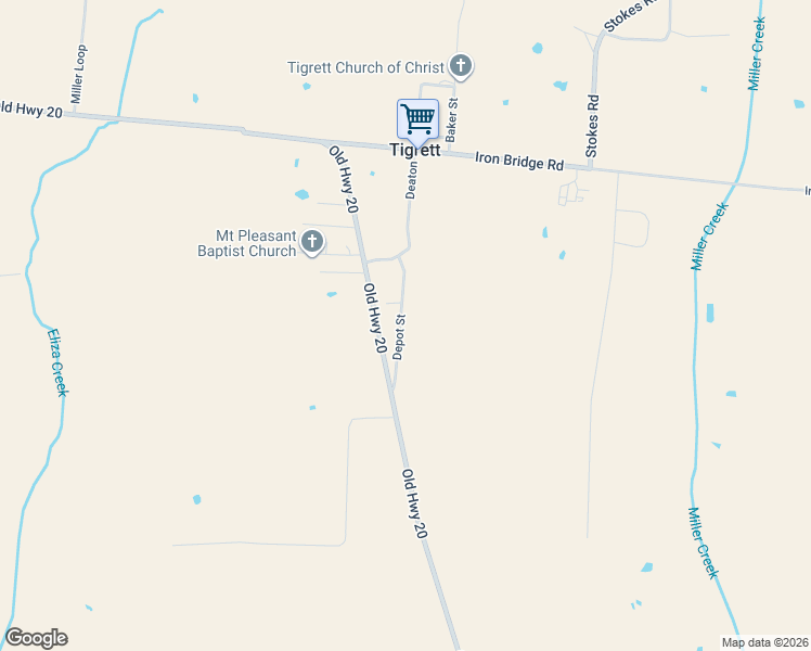 map of restaurants, bars, coffee shops, grocery stores, and more near 8980 Old Highway 20 in Friendship