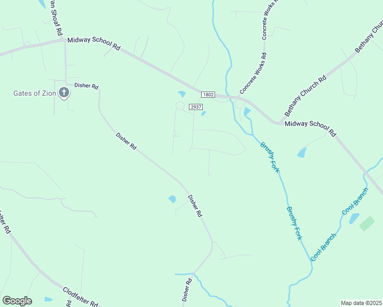 map of restaurants, bars, coffee shops, grocery stores, and more near 389 Weavil Road in Winston-Salem
