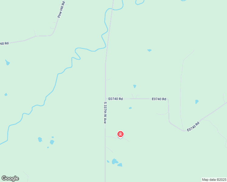 map of restaurants, bars, coffee shops, grocery stores, and more near 33545 E0740 Road in Bristow