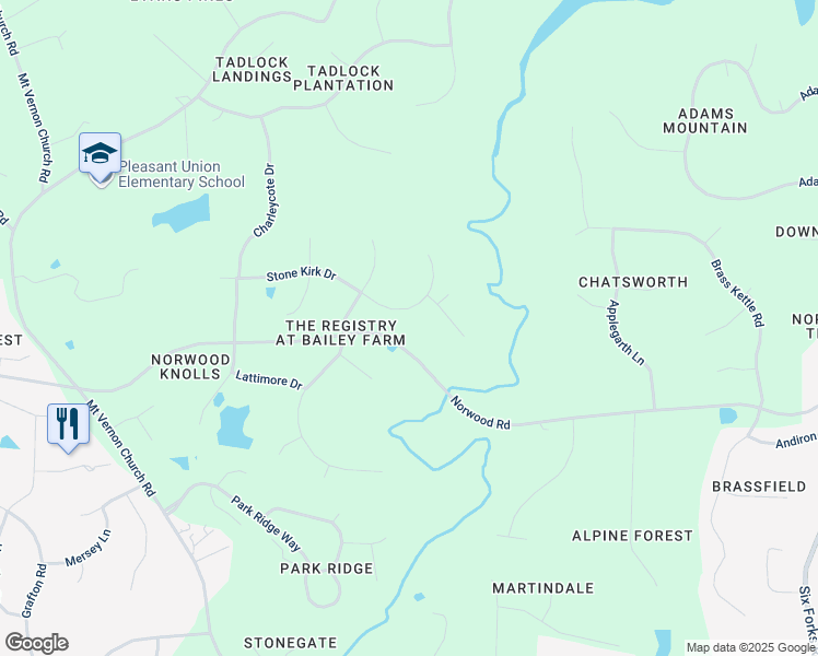 map of restaurants, bars, coffee shops, grocery stores, and more near 1137 Stone Kirk Drive in Raleigh