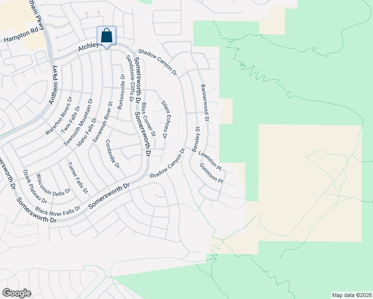 map of restaurants, bars, coffee shops, grocery stores, and more near 2251 Shadow Canyon Drive in Henderson