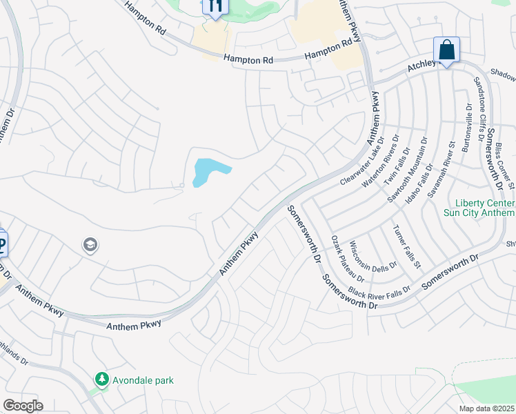 map of restaurants, bars, coffee shops, grocery stores, and more near 2258 Valley Falls Way in Henderson