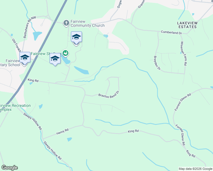 map of restaurants, bars, coffee shops, grocery stores, and more near 7105 Marshall Place in Fairview