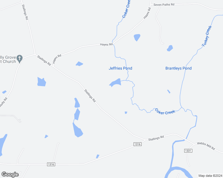 map of restaurants, bars, coffee shops, grocery stores, and more near 9716 Stallings Road in Spring Hope