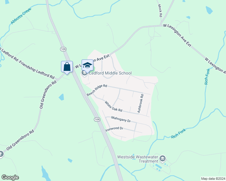 map of restaurants, bars, coffee shops, grocery stores, and more near 334 Beech Ridge Road in Thomasville