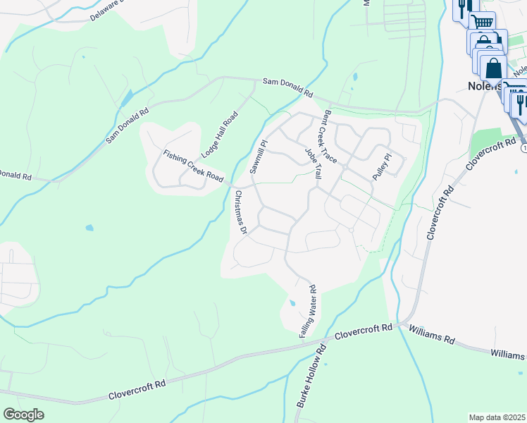 map of restaurants, bars, coffee shops, grocery stores, and more near 4656 Sawmill Place in Nolensville