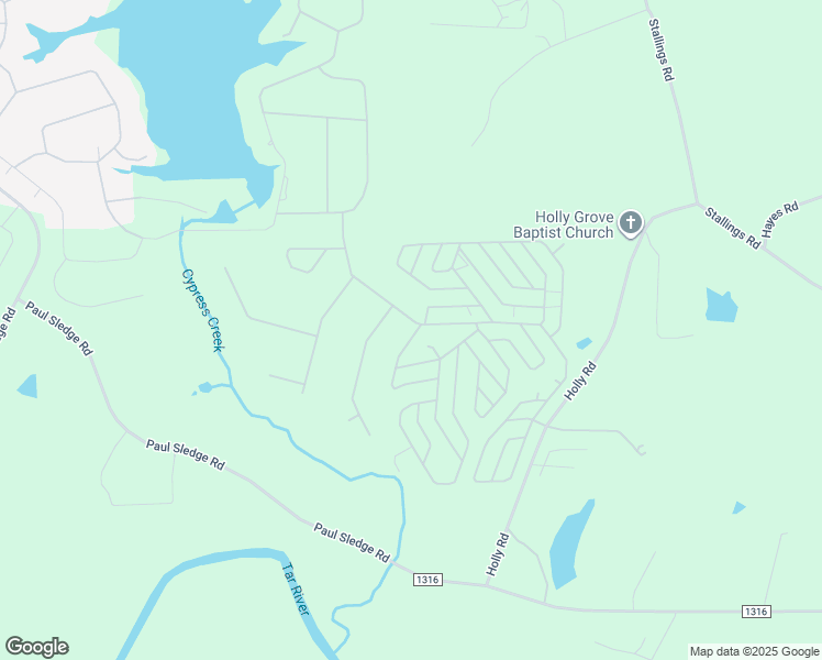 map of restaurants, bars, coffee shops, grocery stores, and more near 102 Ojibwa Drive in Louisburg