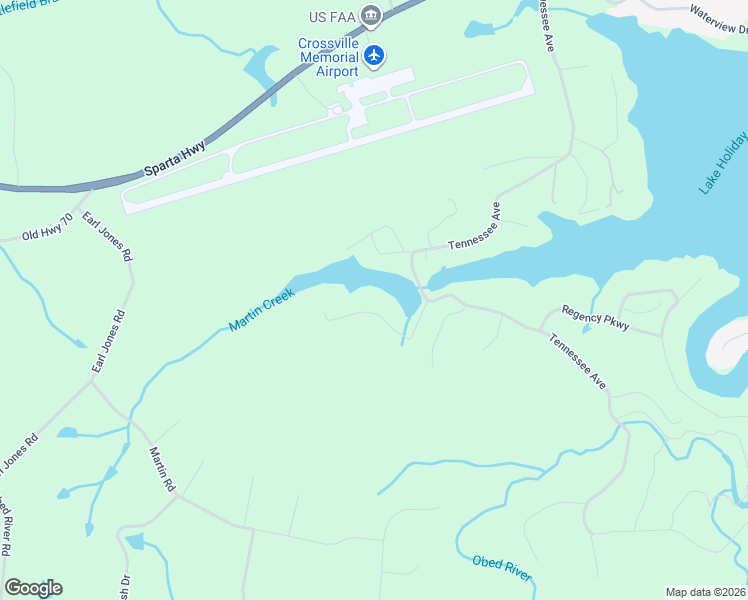 map of restaurants, bars, coffee shops, grocery stores, and more near 124 Quail Ridge Drive in Crossville