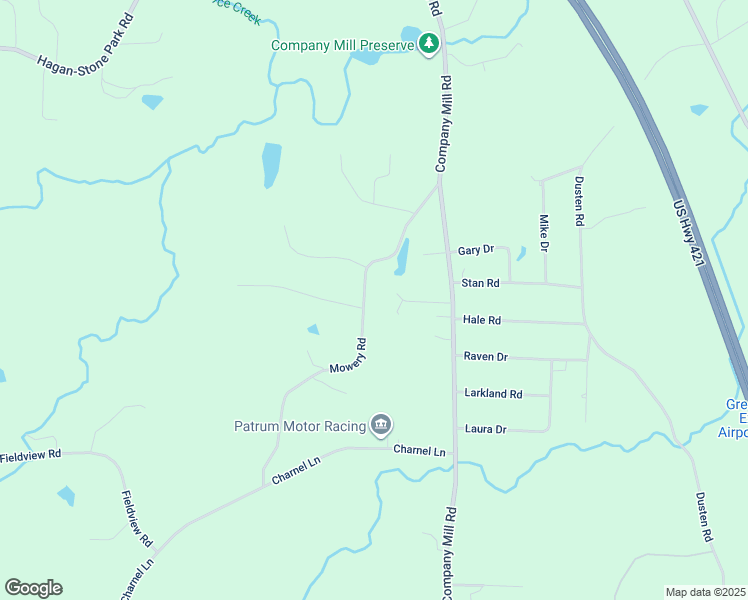 map of restaurants, bars, coffee shops, grocery stores, and more near 6435 Mowery Road in Climax