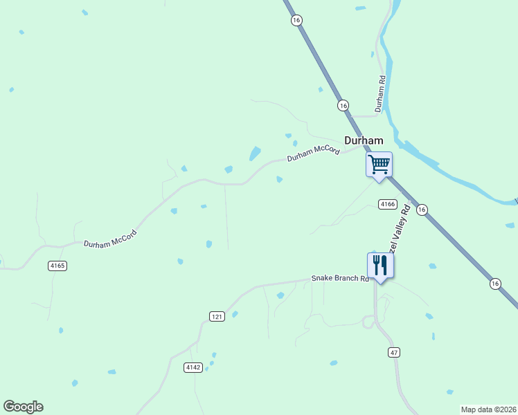 map of restaurants, bars, coffee shops, grocery stores, and more near 20294 Durham McCord in Elkins