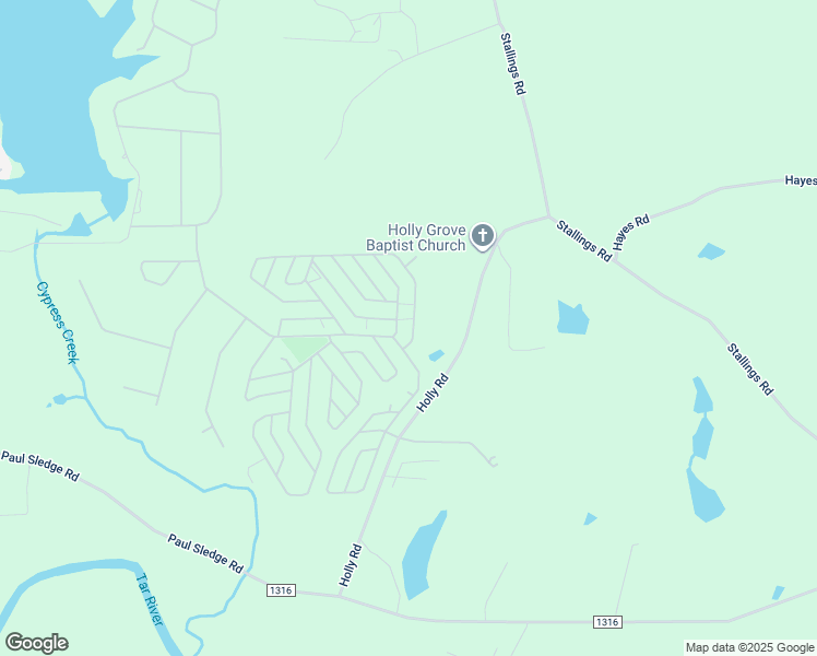 map of restaurants, bars, coffee shops, grocery stores, and more near 336 Cree Drive in Spring Hope