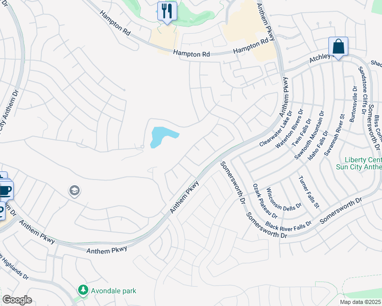 map of restaurants, bars, coffee shops, grocery stores, and more near 2585 Portsmouth Creek Avenue in Henderson