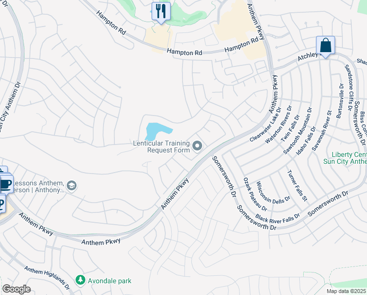 map of restaurants, bars, coffee shops, grocery stores, and more near 2585 Portsmouth Creek Avenue in Henderson