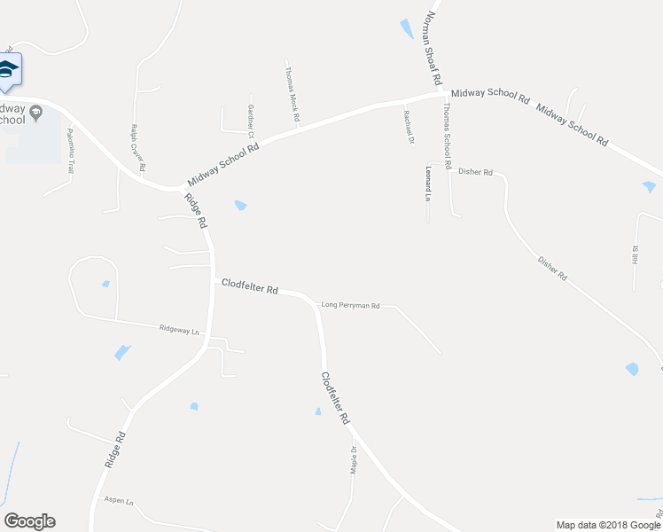 map of restaurants, bars, coffee shops, grocery stores, and more near 117 Long Perryman Road in Winston-Salem