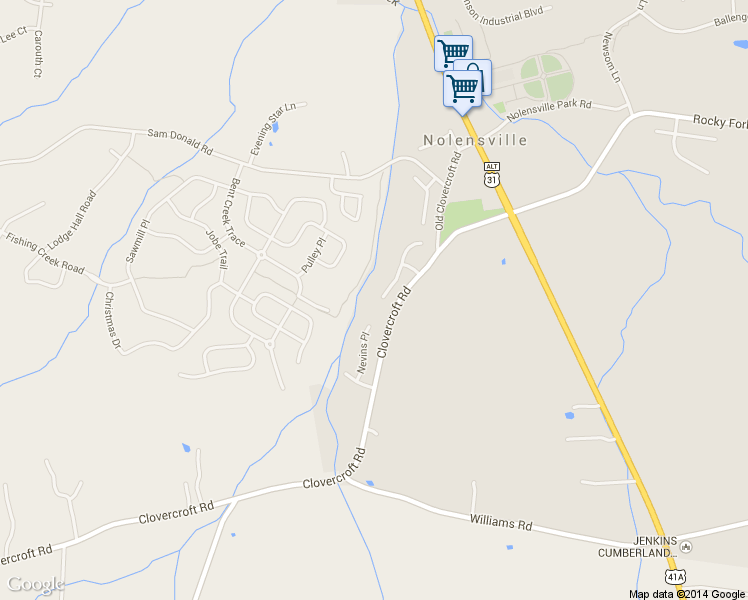 map of restaurants, bars, coffee shops, grocery stores, and more near 336 Dobson Branch Trail in Nolensville
