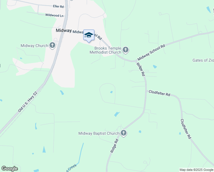 map of restaurants, bars, coffee shops, grocery stores, and more near 632 Ridgeway Lane in Lexington