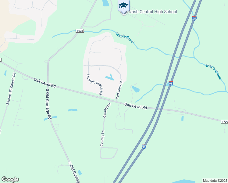 map of restaurants, bars, coffee shops, grocery stores, and more near 1766 Yorkshire Ln in Rocky Mt