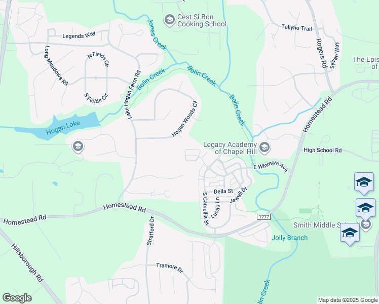 map of restaurants, bars, coffee shops, grocery stores, and more near 224 West Winmore Avenue in Chapel Hill