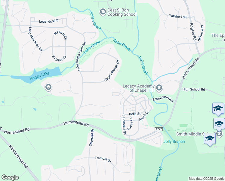 map of restaurants, bars, coffee shops, grocery stores, and more near 232 West Winmore Avenue in Chapel Hill