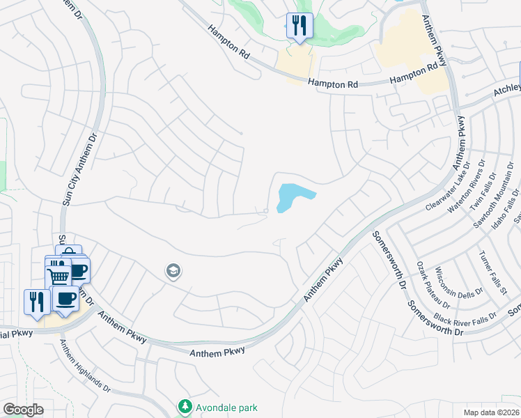 map of restaurants, bars, coffee shops, grocery stores, and more near 2760 Olivia Heights Avenue in Henderson
