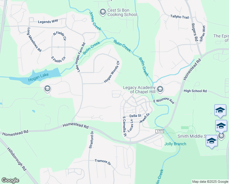map of restaurants, bars, coffee shops, grocery stores, and more near 224 West Winmore Avenue in Chapel Hill