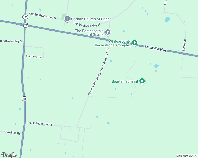 map of restaurants, bars, coffee shops, grocery stores, and more near 399 Frank Anderson Road in Sparta